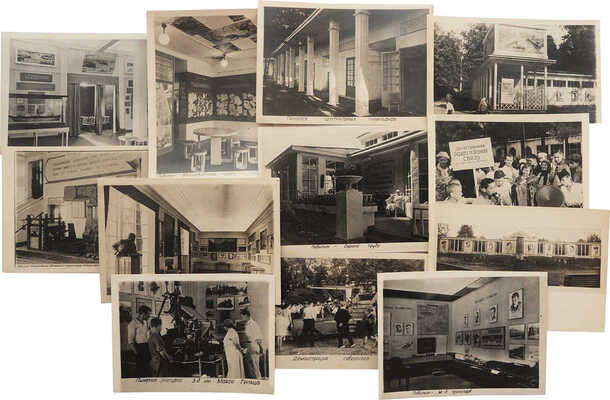 Набор миниатюрных фотографий «Центральная выставка науки, техники и культуры в Ц.П.К. и О. им. С.М. Кирова». Л., 1937.